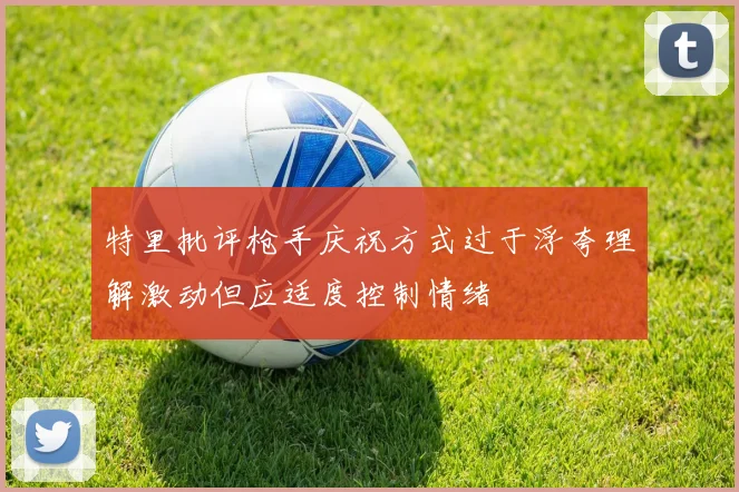 特里批评枪手庆祝方式过于浮夸理解激动但应适度控制情绪